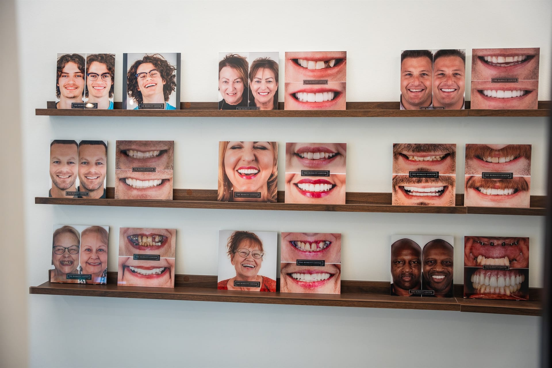 The smile wall at The Burkitt Center